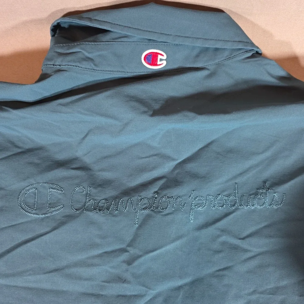 Champion Womens Large‎ Coaches Jacket Reflecting Pond Teal Nylon NWT